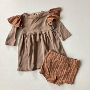 6-12m Kate Quinn 2pc Long Sleeve Dress and Diaper Cover